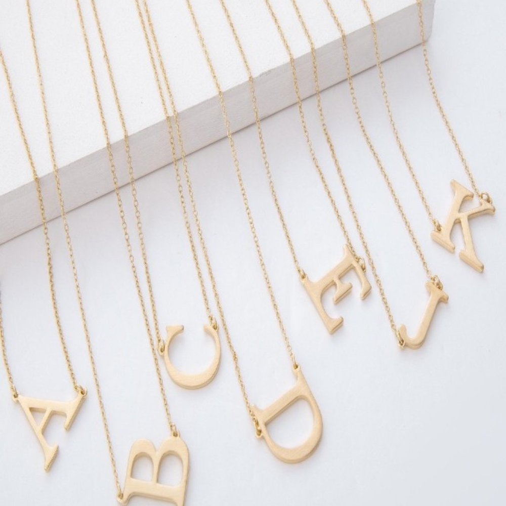 Initial Satin Necklace